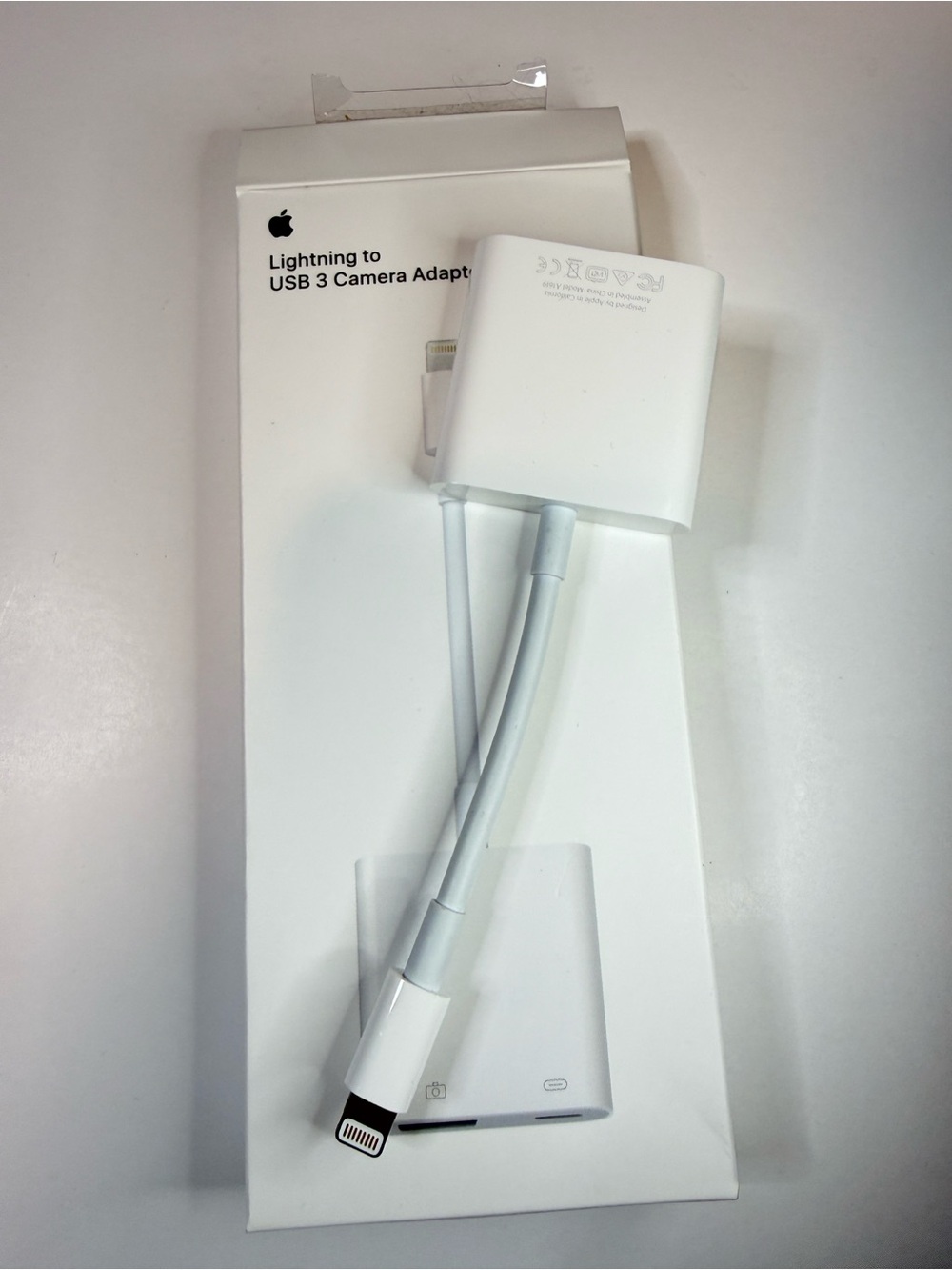 Apple White Lightning to USB Camera Adapter with USB Port